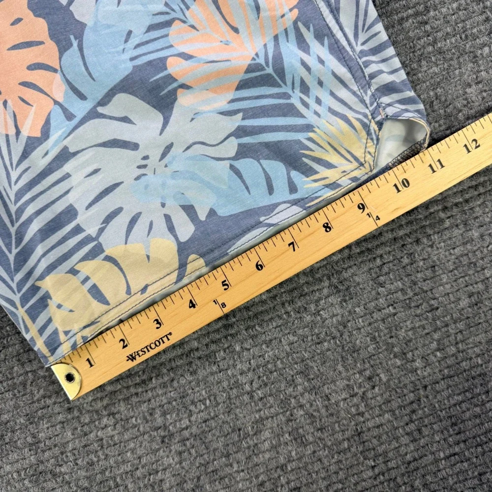 TravisMathew Mens‎ XXL Tropical Palm Print Board Shorts Blue Orange Swim Trunks